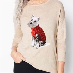 J. Jill Weston The Dog Terrier Sweater XL
